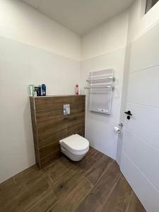 Koupelna v ubytování Apartmán v srdci Bratislavy
