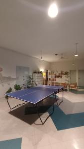 ブエノスアイレスにあるRío Plateado Hostelの部屋の中の卓球台