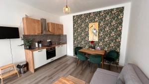 Kuchyň nebo kuchyňský kout v ubytování Apartmán 2 v bankovním domě + 11 fotografií