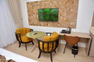 A seating area at The Hague Maitama