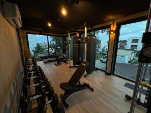 Fitness centrum a/nebo fitness zařízení v ubytování Amber Blue Wellness & SPA