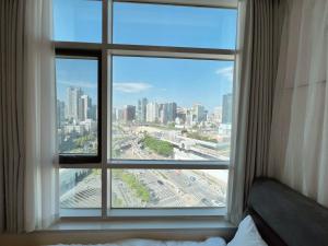 Udsigt til Seoul eller udsigt til byen taget fra lejligheden