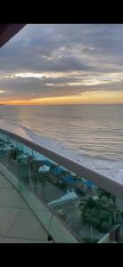 a view of the ocean from the top of a building at Departamento mirador al mar in Tonsupa