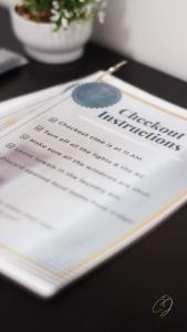 Certifikát, hodnocení, plakát nebo jiný dokument vystavený v ubytování CJ Apartments