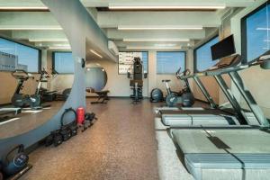 Fitness centrum a/nebo fitness zařízení v ubytování Flat REFORMADO em hotel no Jardins
