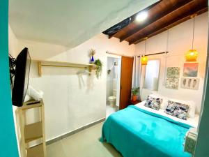 Letto o letti in una camera di Spring Hostel