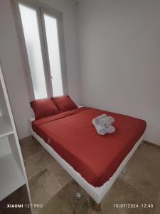 Posteľ alebo postele v izbe v ubytovaní Vieux port