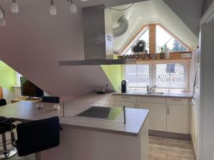 Dapur atau dapur kecil di Ferienwohnung Marleen