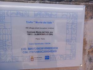 Trullo Monte Del Sale tanúsítványa, márkajelzése vagy díja