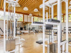 Fitness centrum a/nebo fitness zařízení v ubytování Villa Hanstholm II