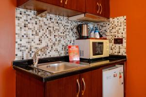 A kitchen or kitchenette at Mangana Konak Hotel