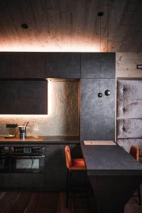 Dapur atau dapur kecil di Chalet Yak Häusl - Sauna & Whirlpool