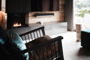 Ruang duduk di Chalet Yak Häusl - Sauna & Whirlpool
