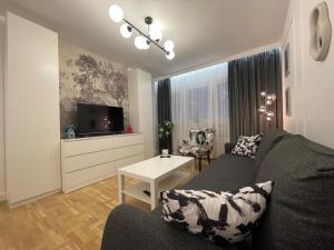 Televízia a/alebo spoločenská miestnosť v ubytovaní Happy Apartaments
