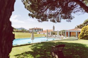 a view of the pool at the villa at Quinta do Monteverde in Viana do Castelo