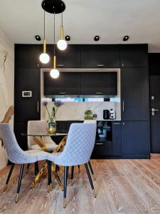 Kuchyň nebo kuchyňský kout v ubytování Lux Lake - Apartament z ogrodem nad Jeziorem