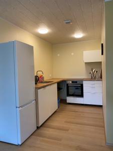 Kuchyň nebo kuchyňský kout v ubytování Guesthouse Steinsholt