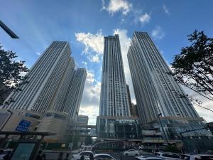 Nespecifikovaný výhled na destinaci Čcheng-tu nebo výhled na město při pohledu z apartmánu