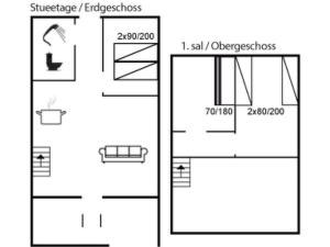 Půdorys ubytování Apartment Hubertine - 100m to the inlet by Interhome