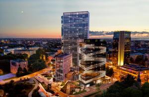 Nespecifikovaný výhled na destinaci Tallinn nebo výhled na město při pohledu z aparthotelu
