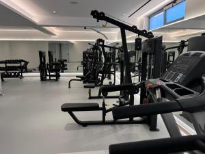 Fitness centrum a/nebo fitness zařízení v ubytování Angela Downtown Hotel