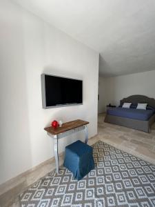 TV a/nebo společenská místnost v ubytování Masseria Fanelli