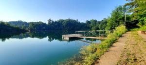 a dock on the side of a lake at Tone in Ogulin