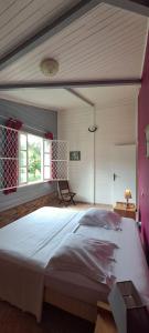a large bedroom with a large bed in a room at Hotel La Chaumiere in Matoury