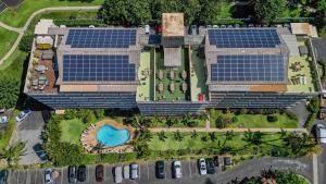 an overhead view of a house with solar panels at Kamaole Beach Royale 208 in Kihei
