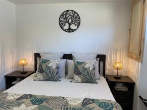 Giường trong phòng chung tại Gîte l’Inattendu