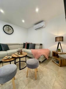 Khu vực ghế ngồi tại Gîte l’Inattendu
