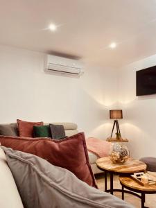 Khu vực ghế ngồi tại Gîte l’Inattendu