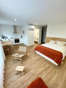 Postel nebo postele na pokoji v ubytování Refúgio Verde Douro