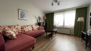 Χώρος καθιστικού στο Apartament w Wiartlu