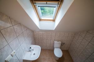 Koupelna v ubytování Apartmány Hasičárna