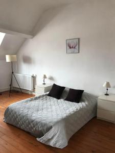 Postel nebo postele na pokoji v ubytování La maison de Mathilde