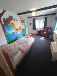 Ένα ή περισσότερα κρεβάτια σε δωμάτιο στο Villa Rosa