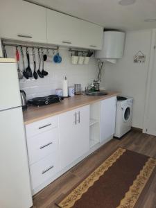 ApróLak Apartman Zalakaros的厨房或小厨房