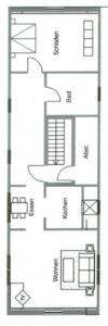 a floor plan of a house with diagrams at Villa Aesculap by Rujana in Binz