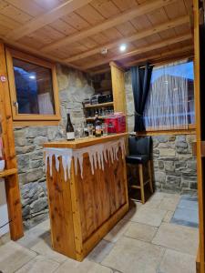 Kuchyň nebo kuchyňský kout v ubytování Chalet Monte Bianco