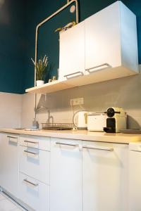 A kitchen or kitchenette at La Bella - Entire Apartment near Gozsdu udvar