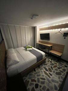 HOTEl AIRPORT PEREIRA客房内的一张或多张床位