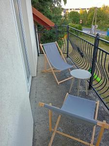 Balkón nebo terasa v ubytování Bursztynowa 2