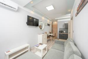 TV a/nebo společenská místnost v ubytování Palais Pálffy Apartments Vienna