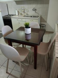 Kuchyň nebo kuchyňský kout v ubytování Orient Apartman