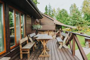 Balkón nebo terasa v ubytování Weavers' Guest House Kalndaki