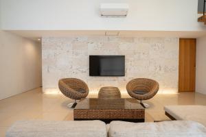 TV a/nebo společenská místnost v ubytování Secret Villas by Relapool