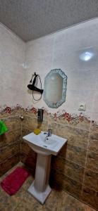 Koupelna v ubytování Hotel Kharabadze
