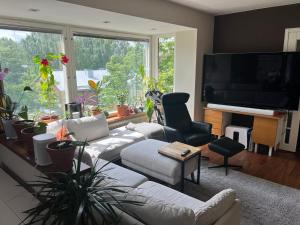 Et tv og/eller underholdning på Cozy well connected - family apartment