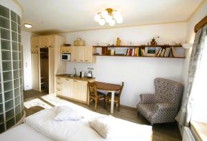 Kuchyň nebo kuchyňský kout v ubytování Stylový vesnický apartmán v soukromí M. Skála Český Ráj